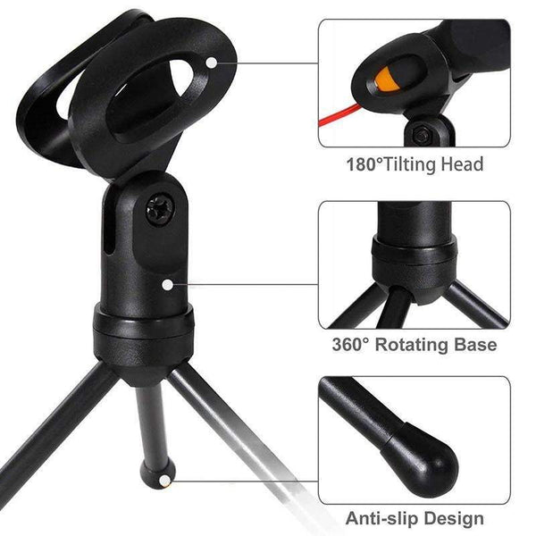 Professional Desktop Microphone On Tripod Microphones