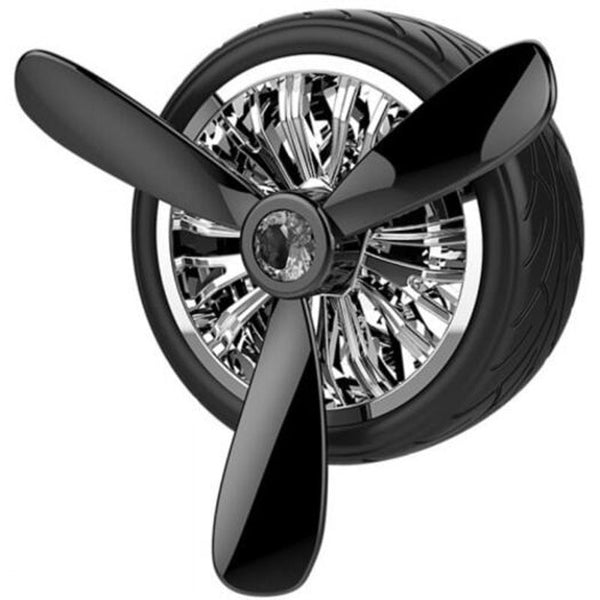 Car Air Outlet Vent Mini Fan Freshener Aroma Decoration Black