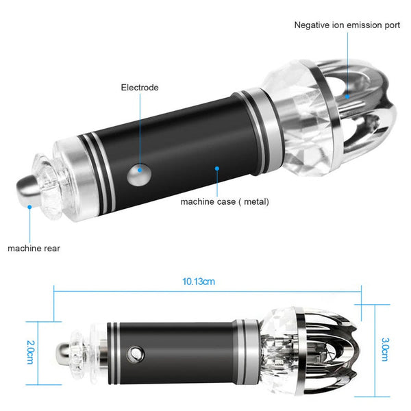 Car Air Purifier Humidifier Ionizer Eliminator For Office Black Car Organisers