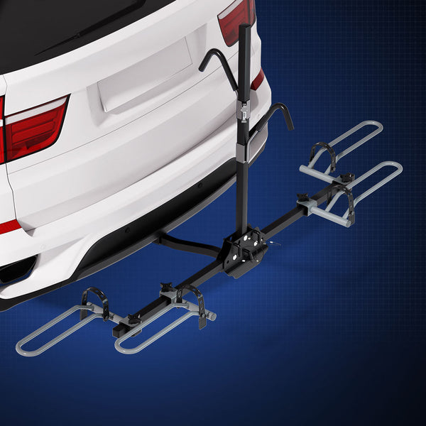 Giantz 2 Bicycle Bike Carrier Rack Rear 2" Hitch Mount Platform Foldable Carrier & Pannier Racks