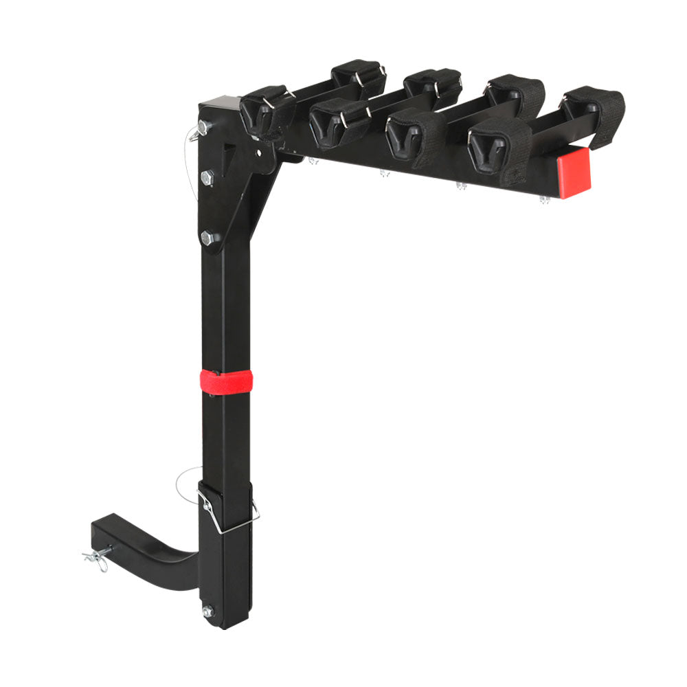 Giantz 4 Bicycle Bike Carrier Rack For Rear Hitch Mount 2" Foldable Black Rangehoods