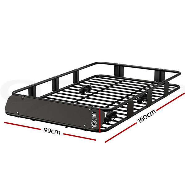 Giantz Universal Car Roof Rack Basket Luggage Vehicle Cargo Carrier 160Cm Black Roof Racks