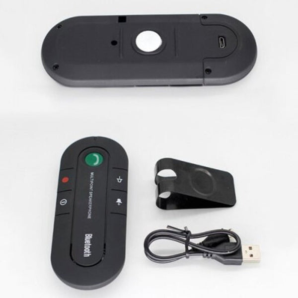 Car Bluetooth Handsfree Kit Sun Visor Fm Mp3 Player Black