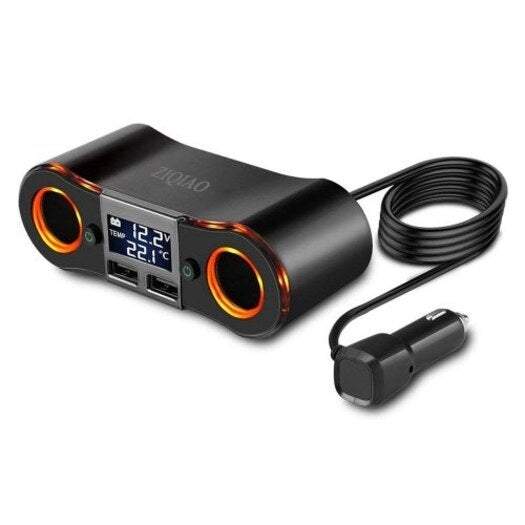 Cigarette Lighter Socket Splitter Power Adapter Outlet 3.5A Dual Usb Chargers & Cradles