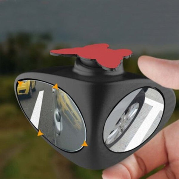 Car Double Side Blind Spot Rearview Mirror Hd 360 Degrees Wide Angle Reversing Auxiliary Black