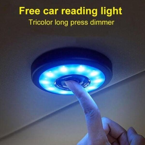 Car Interior Led Roof Reading Light Usb Charging Mag Netic Vehicle Ceiling Lamp Blue Yellow Interior Lights