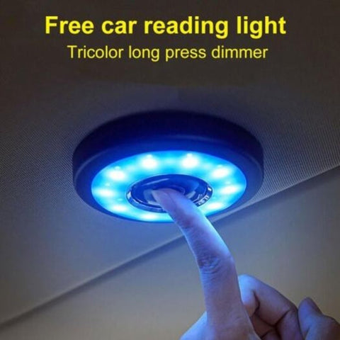 Car Interior Led Roof Reading Light Usb Charging Mag Netic Vehicle Ceiling Lamp Blue Yellow Interior Lights