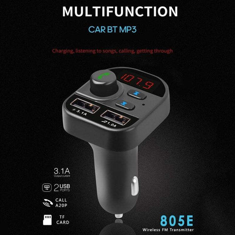 Car Chargers Mp3 Player Multi Function Bt5.1 Fm Transmitter Dual Usb Support Hands Free Tf Card Disk Music