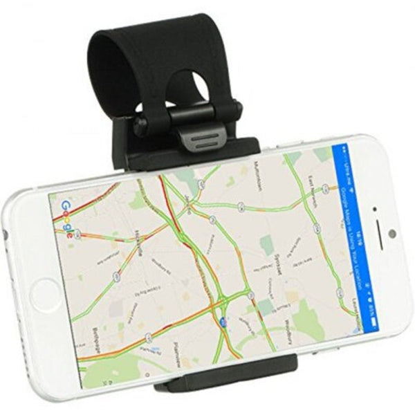 Car Phone Holder Steering Wheel Clip Mount For Iphone Black Mounts & Holders