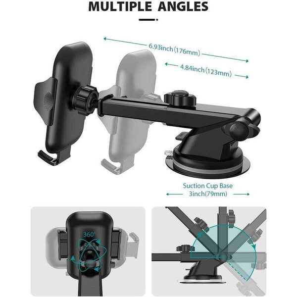 Car Phone Holders Universal Suitable For Dashboard Windshield Long Arm Strong Suction Mobile Mounts & Holders