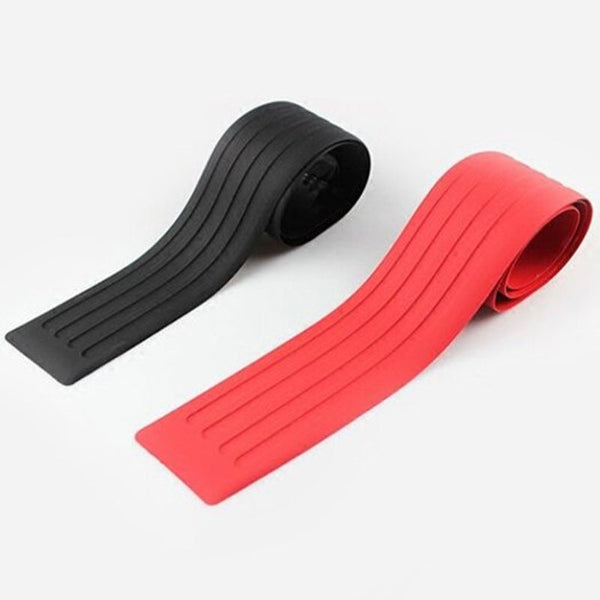 Car Rear Bumper Protector Trunk Boot Rubber Strip Black Mouldings Trim