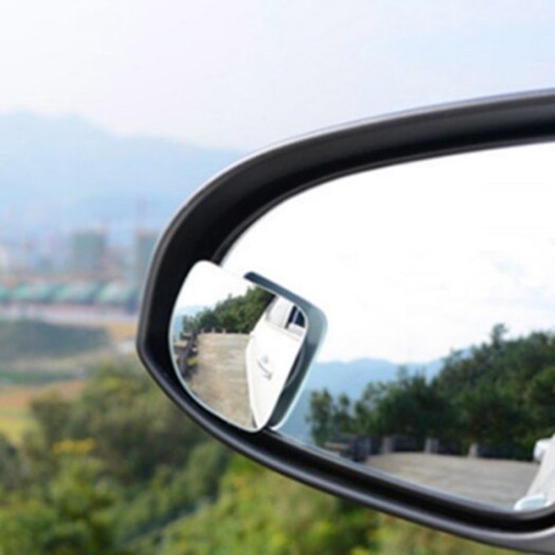 Car Rear View Auxiliary Mirror Wide Angle Lensblind Sport 1 Pair Transparent Mirrors