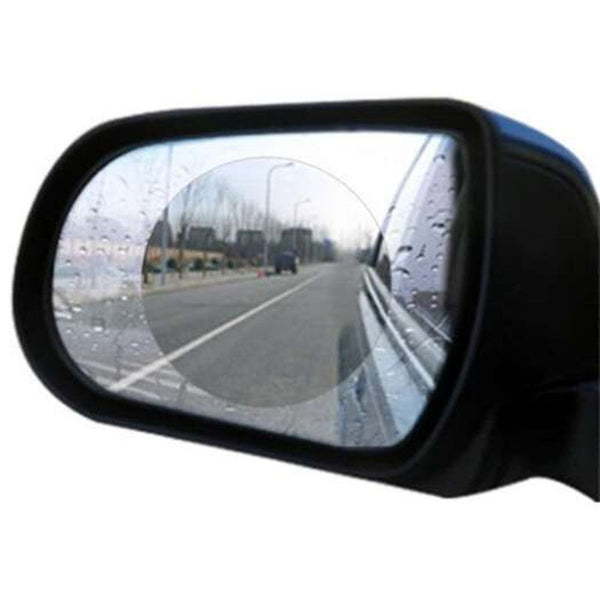 Car Rearview Mirror Water Resist Protective Membrane Anti Fog Glare Sticker Transparent 9.5X9.5