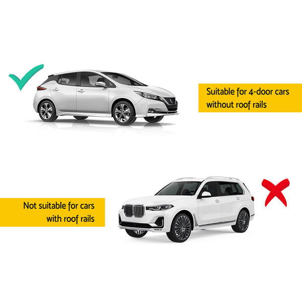 Giantz Universal Car Roof Rack Cross Bars 90Cm Aluminium Lockable 75Kg Clamps Roof Racks