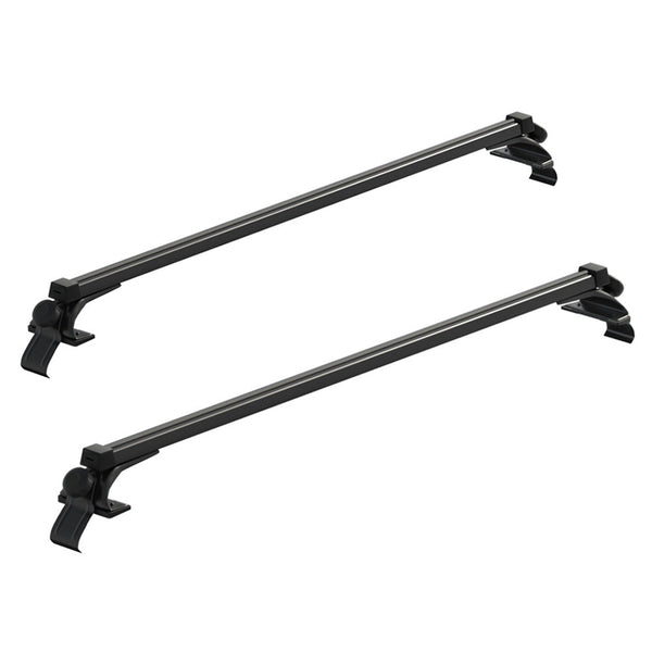 Giantz Universal Car Pod Aluminium Cross Bars Brackets 145Cm Black Roof Racks