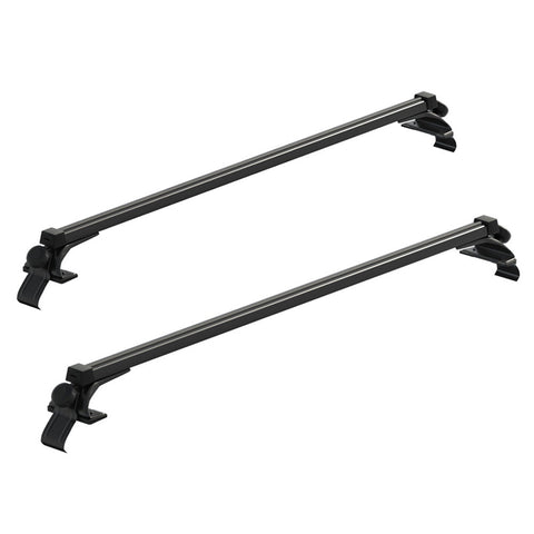 Giantz Universal Car Pod Aluminium Cross Bars Brackets 145Cm Black Roof Racks