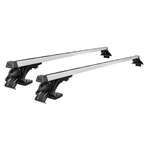 Giantz Universal Car Roof Rack 1450Mm Cross Bars Aluminium Silver Brackets Carrier 90Kg Roof Racks