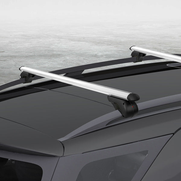 Universal Car Roof Rack 1360Mm Cross Bars Aluminium Silver Adjustable 90Kgs Load Carrier