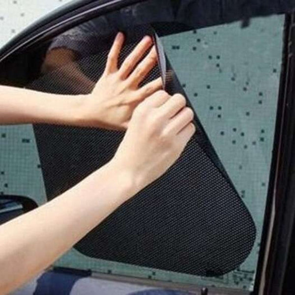 Car Sun Front Visor Sunscreen Protection Pad Electrostatic Mesh Film Black Sun Visors