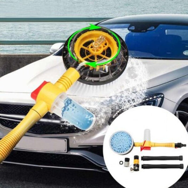 Car Wash Mop Washing Tool Set Automatic Rotary Water Round Brush Goldenrod Cleaning Waxing & Valeting