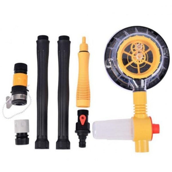 Car Wash Mop Washing Tool Set Automatic Rotary Water Round Brush Goldenrod Cleaning Waxing & Valeting