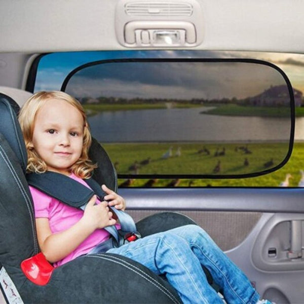 Car Double Deck Sunblock Board 4Pcs Black 44 X 38Cm Sun Visors