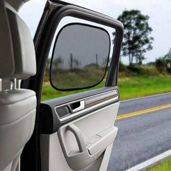 Car Double Deck Sunblock Board 4Pcs Black 44 X 38Cm Sun Visors