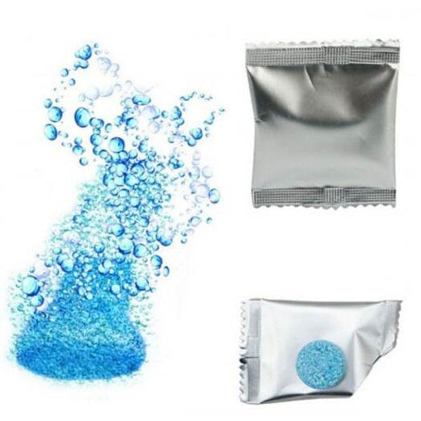 Car Windshield Glass Cleaning Effervescent Tablet 5Pcs Day Sky Blue