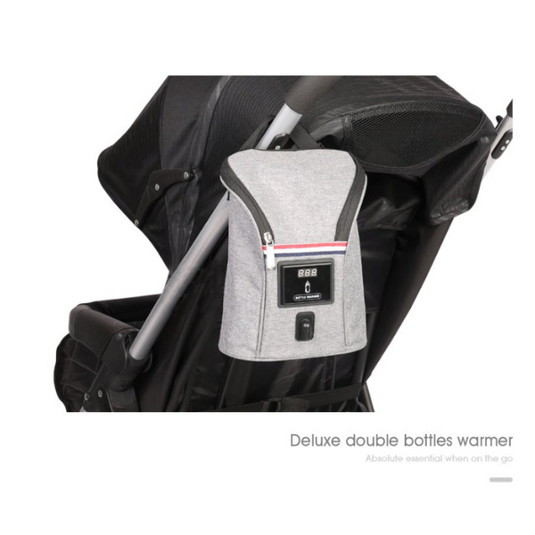 Car Baby Bottle Warmer Portable Travel Milk Grey