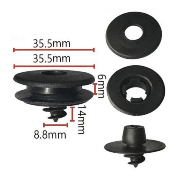 Car Floor Mat Fastening Clips Pack Of 10 For Attaching Anti Slip Mats Buckles Black Plastic Universal 3.55*2 Cm Suitable Most Floor Mats Carpets
