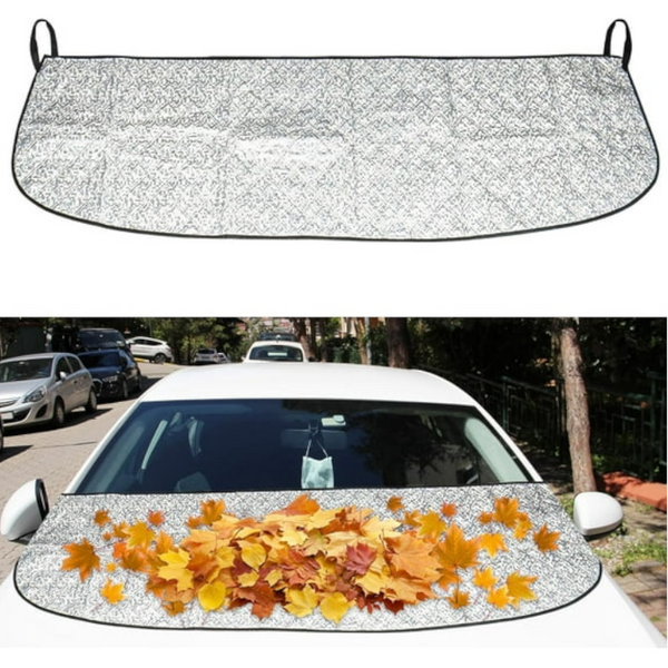 Car Front Windshield Cover Shade 66.9"A17.7" Snow For Fallen Leaf Dust And Universal Protector All Seasons(Silver) Car Covers