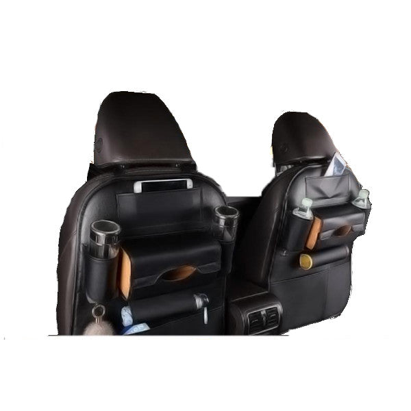 Car Seat Back Storage Bag Pu Leather Travel Organiser