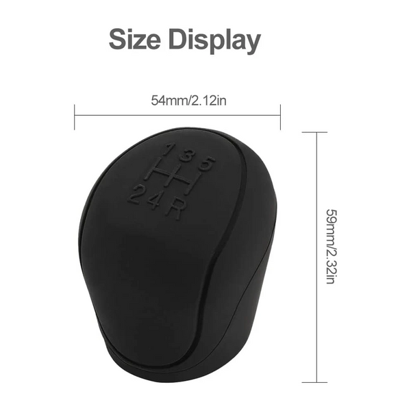 Car Silicone Gear Shift Knob Covers Black Grey 2 Pack 6 Speed Compatible With Various Models Other Car Interior