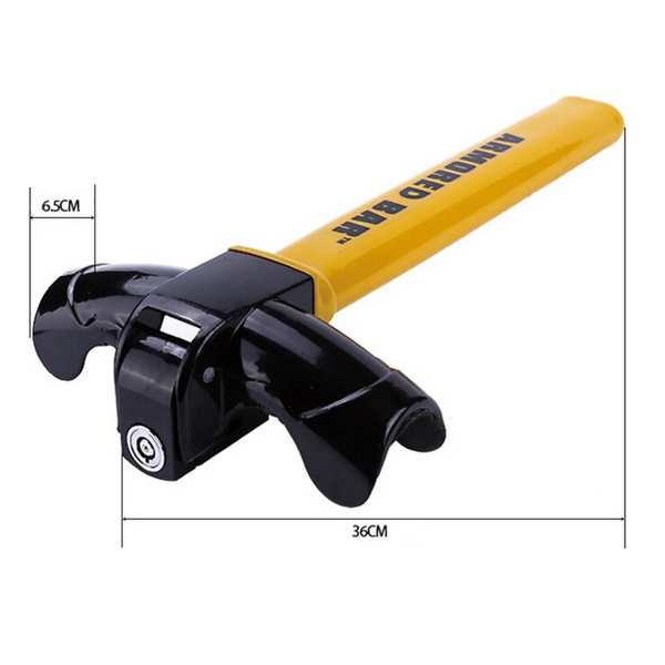 Car Steering Wheel Lock Anti Theft For Classic Cars Security With 2 Keys Yellow Steering Wheels