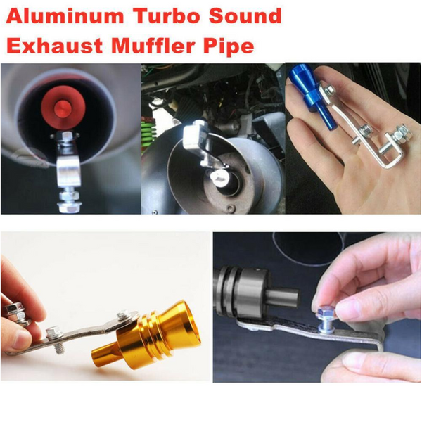 Car Turbo Sound Whistle Exhaust Muffler Black