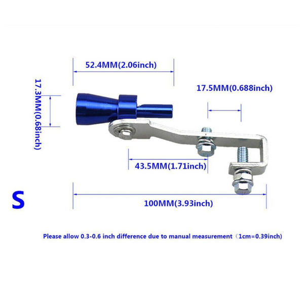 Exhaust Pipes Car Turbo Sound Whistle Exhaust Muffler Black