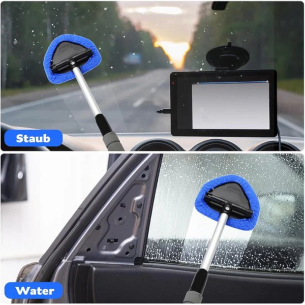 Car Cleaning Kit 5 Piece Tool Brush With Telescopic Handle 1 + 4 Blue Cloths 50Ml Spray Bottle Other Automotive Care Supplies