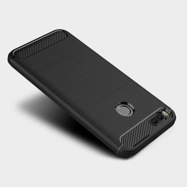 Carbon Fiber Brushed Silicone Phone Case For Xiaomi Mi 5X / A1 Black