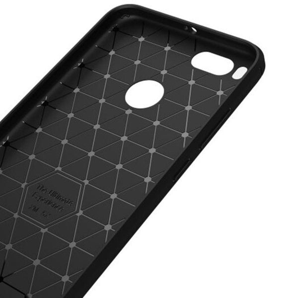 Carbon Fiber Brushed Silicone Phone Case For Xiaomi Mi 5X / A1 Black