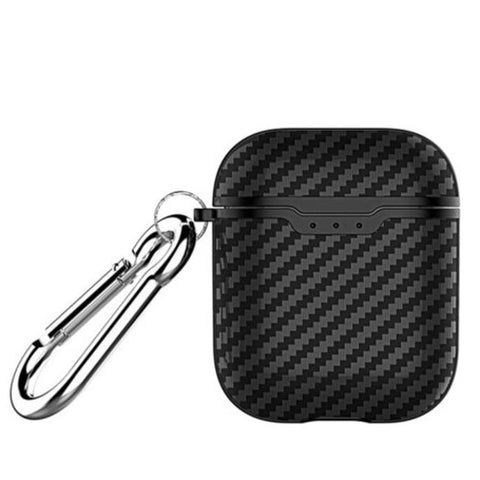 Carbon Fiber Earphone Protective Case For Airpods Black Earbud Cases