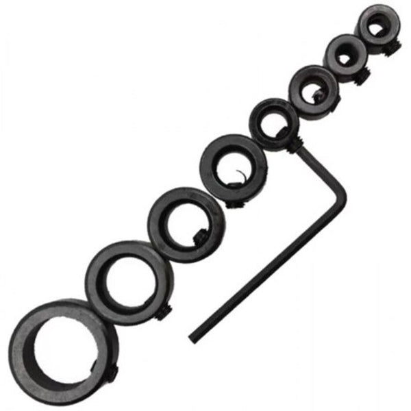 Carbon Steel Bit Limit Ring 9Pcs Black Drill Bits