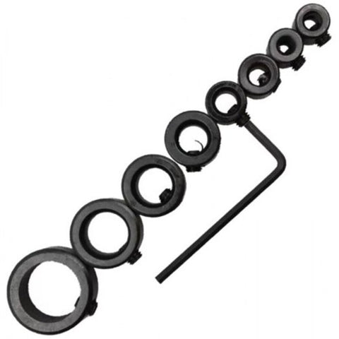 Carbon Steel Bit Limit Ring 9Pcs Black Drill Bits