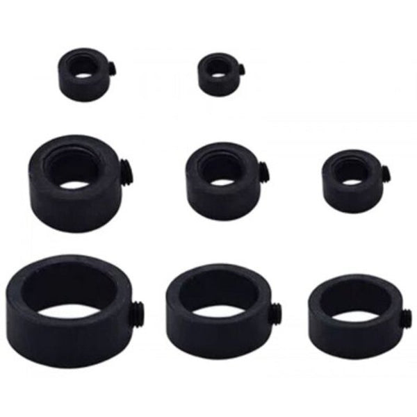 Carbon Steel Bit Limit Ring 9Pcs Black Drill Bits