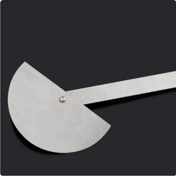 Protractors Carbon Steel Protractor Ruler 180 Degree Rotating Angle Round Head 10Cm Length Caliper