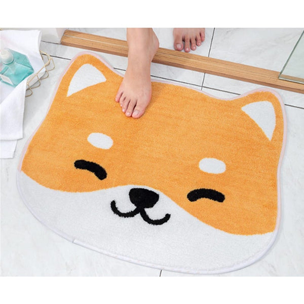 Cartoon Animal Floor Cushion Water Absorbing Slip Proof Footpad At Bathroom Door Dog Door Mats & Floor Mats