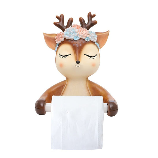 Cartoon Animal Toilet Paper Box Decorative Chart Drum Tissue Wall Hanging Toilet Paper Holders & Storage