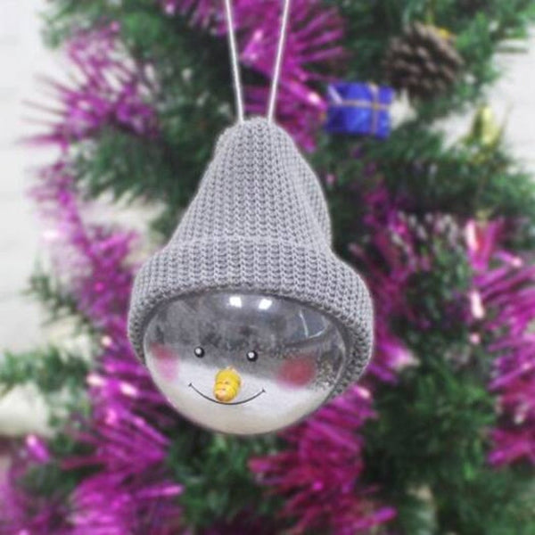 Cartoon Decorative Christmas Hanging Ball Gray