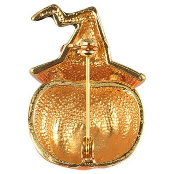 Veile Studios Cartoon Pumpkin Brooch For Halloween Party Decoration Orange Brooches