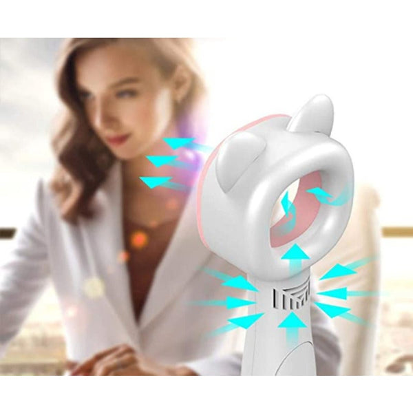 Cartoon Usb 3 Speed Bladeless Fan Handheld Mini Cooling Personal Fans Portable Fans