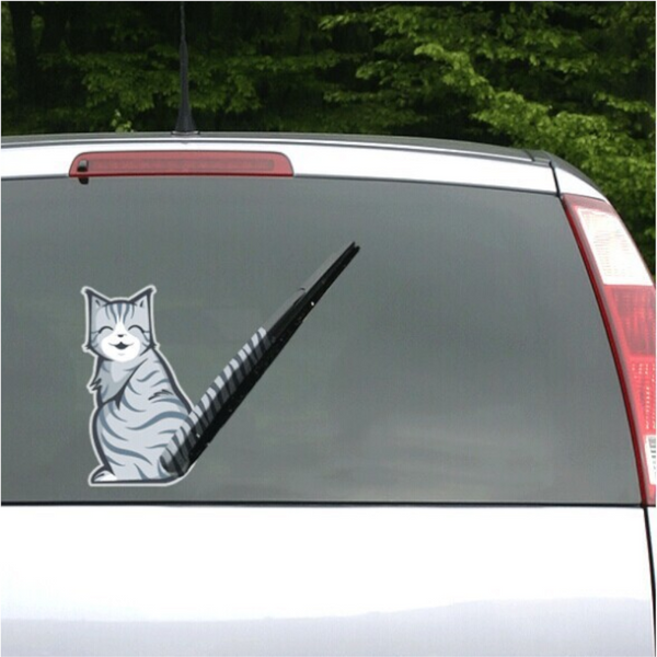 Car Decals Moving Cat Tail Wiper Stickers Rear Windshield Decoration Decals & Stickers